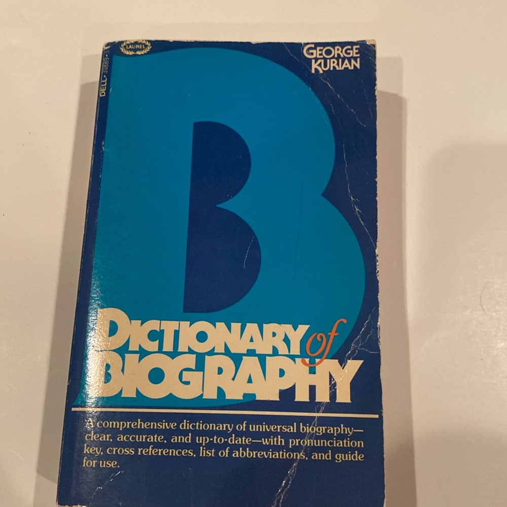 “Dictionary of Biography,” Paperback